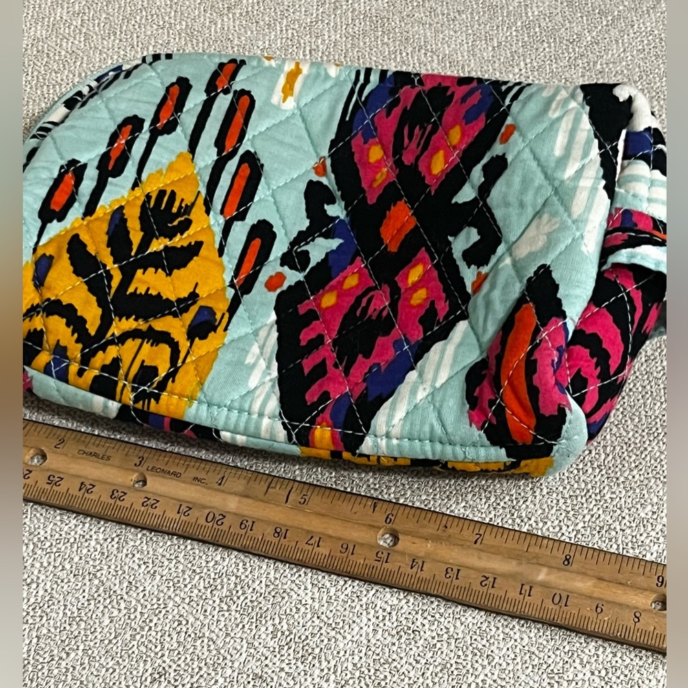 Vera Bradley Quilted Cosmetic Bag in Aqua Multi - Picture 7 of 8